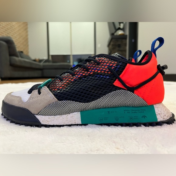 RARE ADIDAS ORIGINALS X ALEXANDER WANG REISSUE RUN SOLAR RED - Size 12 - Picture 4 of 14